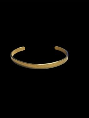 Minimalist Gold Brass Cuff Bracelet